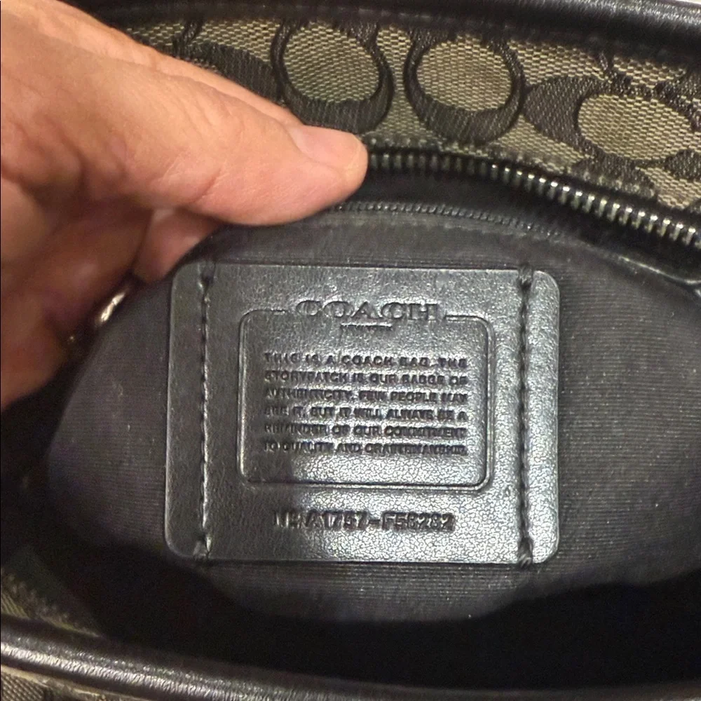 Coach Black and Brown Patterned Tote